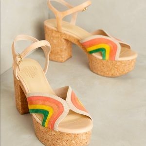New Anthropologie Charlotte Stone Anna Platforms